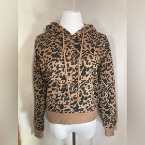 BP Leopard Cropped Sweatshirt- Size S